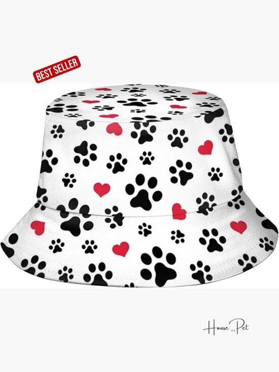 Accessories - Polyester Bucket Hat with Animal Print, Packable Sun Hat for Outdoor Activities